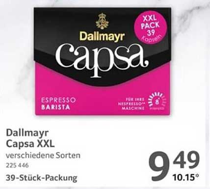 Dallmayr Capsa XXL Espresso Kapseln für Nespresso-Maschinen