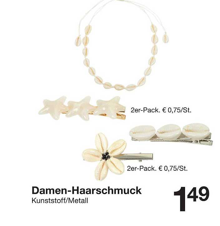 Damen-Haarschmuck - Kunststoffe und Metall