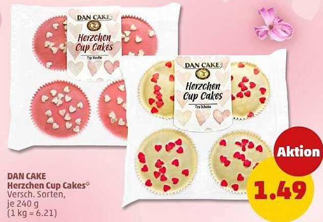 DAN CAKE Herzchen Cup Cakes* Versch. Sorten, je 240 g