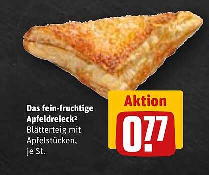 Das fein-fruchtige Apfeldreiecks² Blätterteig mit Apfelstücken, je St.
