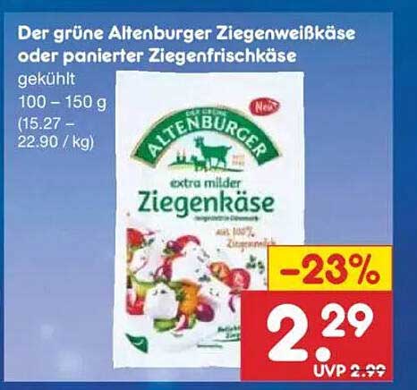 Der grüne Altenburger Ziegenweißkäse oder panierter Ziegenfrischkäse