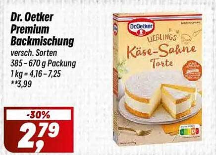 Dr. Oetker Premium Backmischung Käse-Sahne Torte