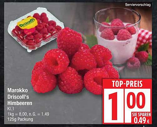 Driscoll's Himbeeren 125g Packung - TOP-Preis!