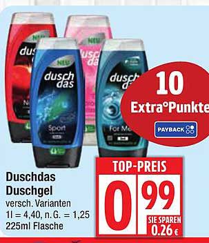 Duschdas Duschgel - verschiedene Varianten 225ml zum Sonderpreis