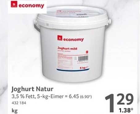 Economy Jogurt Natur 5 kg - Mild und Cremig