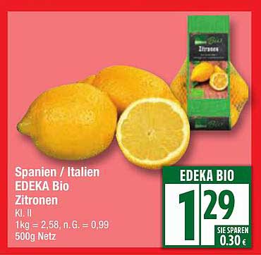EDEKA Bio Zitronen 500g Netz