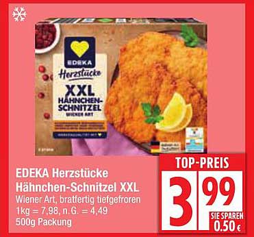 EDIKA Herzstücke Hähnchen-Schnitzel XXL Wiener Art