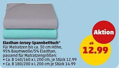 Elasthan-Jersey-Spannbettuch