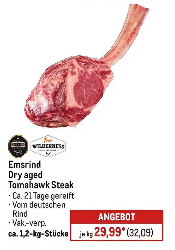 Emsrind Dry aged Tomahawk Steak