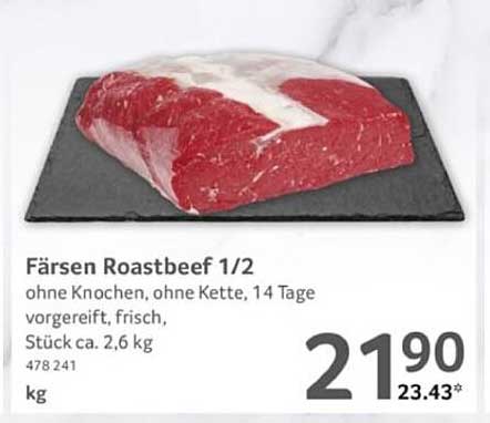 Färsen Roastbeef 1/2 - ohne Knochen, ohne Kette