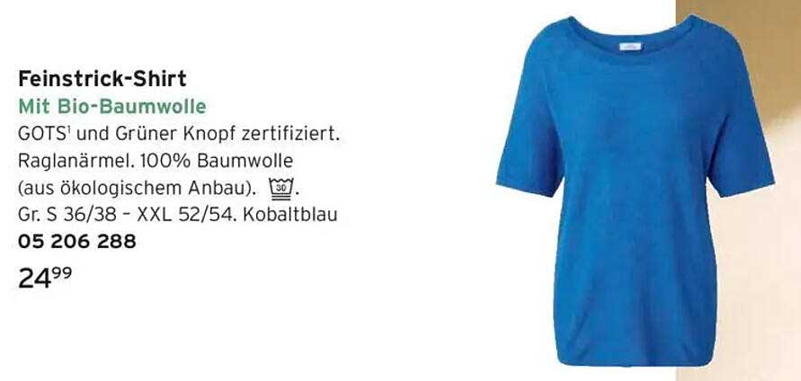 Feinstrick-Shirt mit Bio-Baumwolle