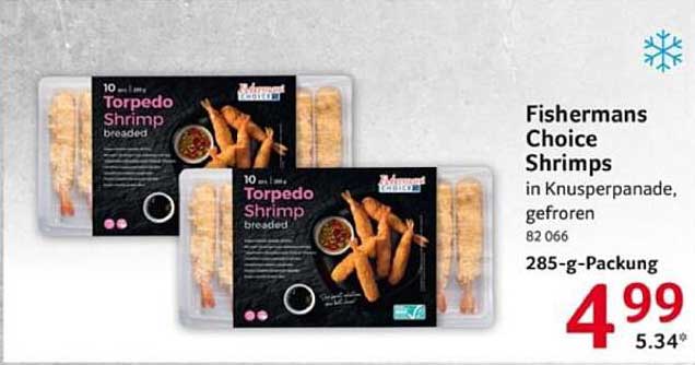 Fishermans Choice Torpedo Shrimps in Knusperpanade, gefroren - 285-g-Packung