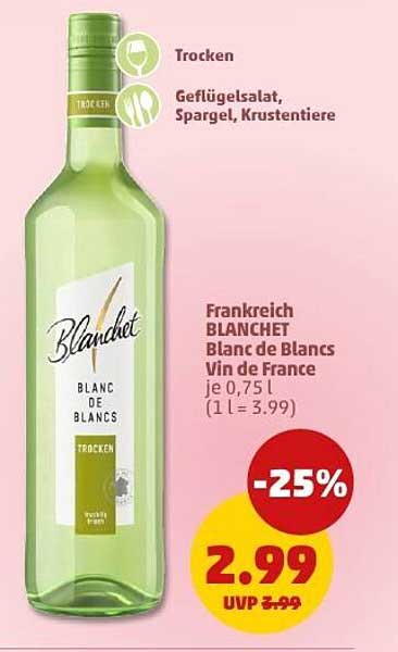 Frankreich BLANCHET Blanc de Blancs Vin de France 0,75 l