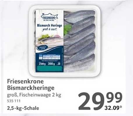Friesenkrone Bismarckheringe groß, Fischinwaage 2 kg