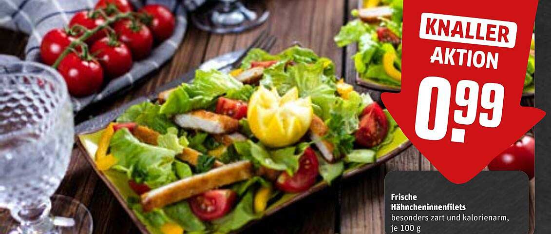 Frische Hähncheninnenfilets besonders zart und kalorienarm, je 100 g