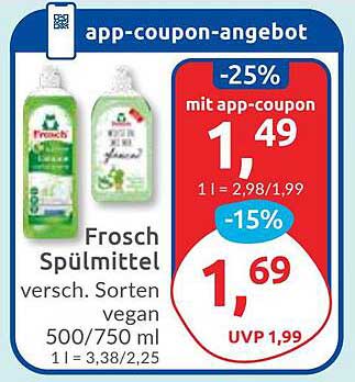 Frosch Spülmittel - verschiedene Sorten