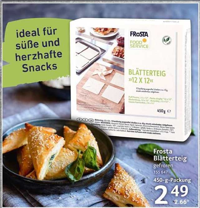 Frosta Blätterteig 12 x 12, 450 g