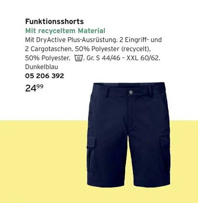 Funktionsshorts mit recyceltem Material