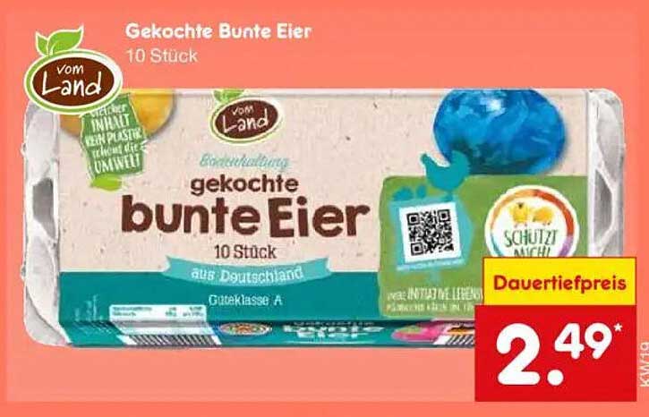Gekochte Bunte Eier 10 Stück