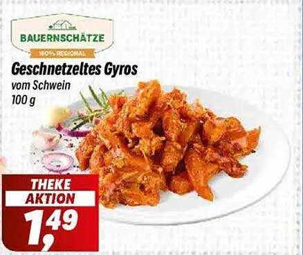 Geschnetzeltes Gyros vom Schwein 100 g