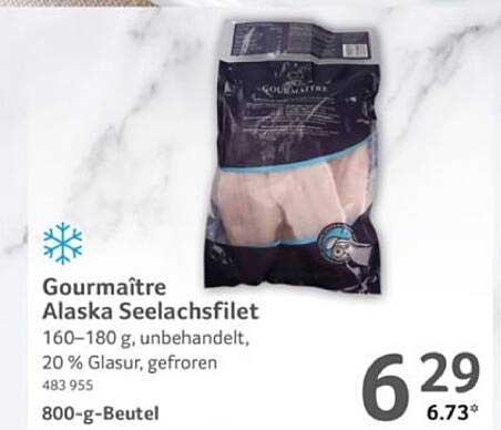 Gourmaître Alaska Seelachsfilet, 800-g-Beutel
