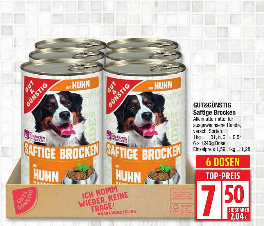 GUT& GÜNSTIG Saftige Brocken mit Huhn