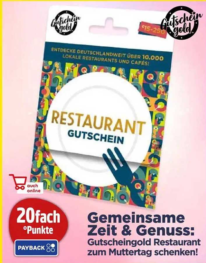 Gutschein für Restaurants: Zeit & Genuss zum Muttertag