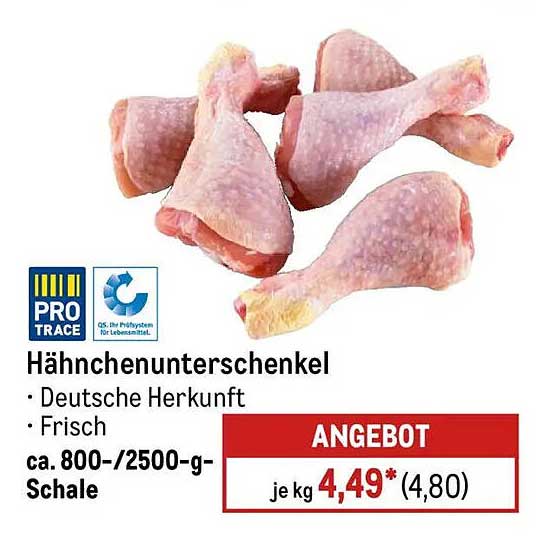 Hähnchenunterschenkel - Deutsche Herkunft, frisch