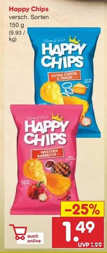 Happy Chips verschiedene Sorten 150 g
