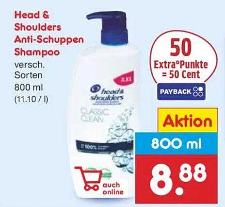Head & Shoulders Anti-Schuppen Shampoo 800 ml