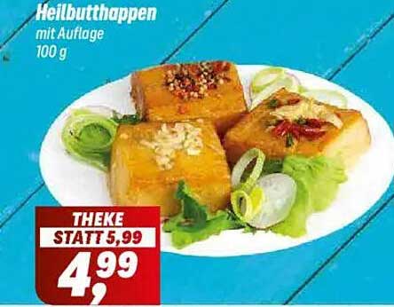 Heilbutthappen mit Auflage 100 g