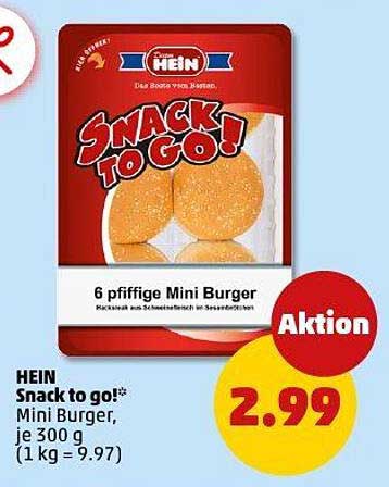 HEIN Snack to go! Mini Burger, je 300 g