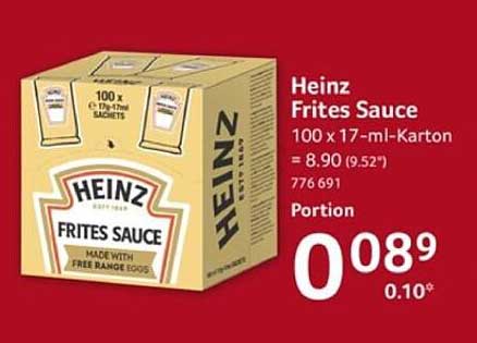 Heinz Frites Sauce 100 x 17-ml-Säckchen