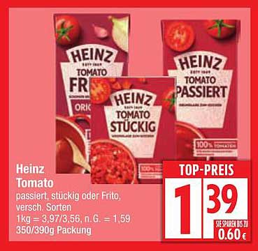 Heinz Tomaten - Passiert, Stückig oder Frito, verschiedene Sorten
