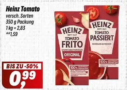 Heinz Tomaten - verschiedene Sorten 350 g Packung