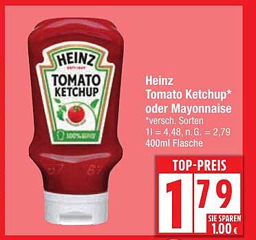 Heinz Tomato Ketchup oder Mayonnaise 400ml Flasche