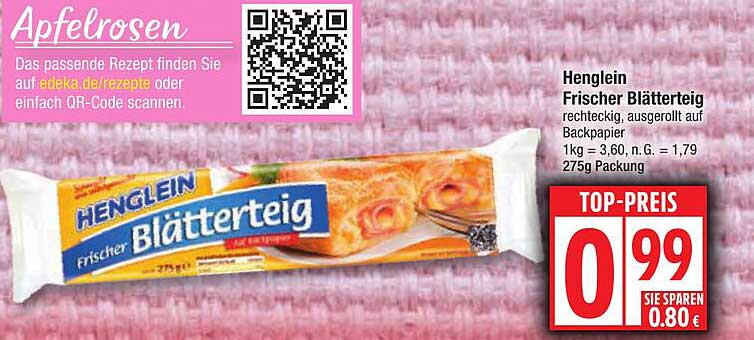Henglein Frischer Blätterteig 275g