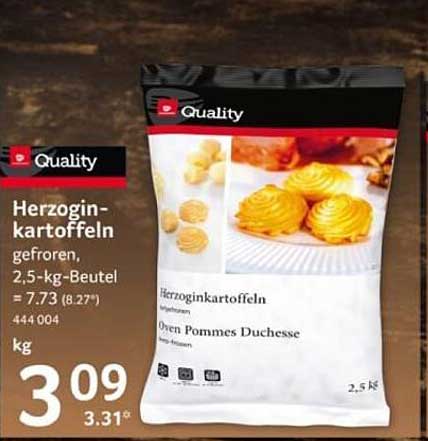 Herzoginkartoffeln gefroren, 2,5-kg-Beutel