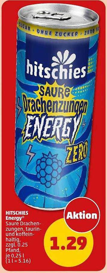 HITSCHIES Energy Saure Drachenzungen Zero