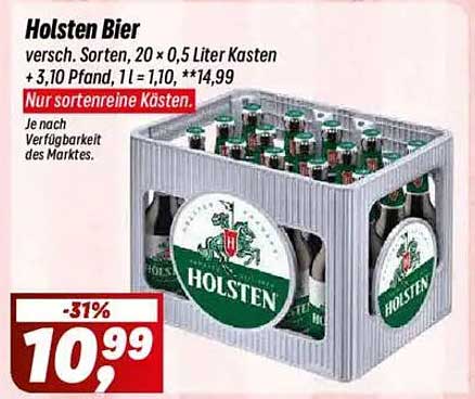 Holsten Bier 20 x 0,5 Liter Kasten