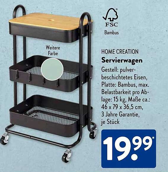 HOME CREATION Servierwagen