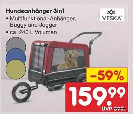 Hundeanhänger 3in1 von Veska