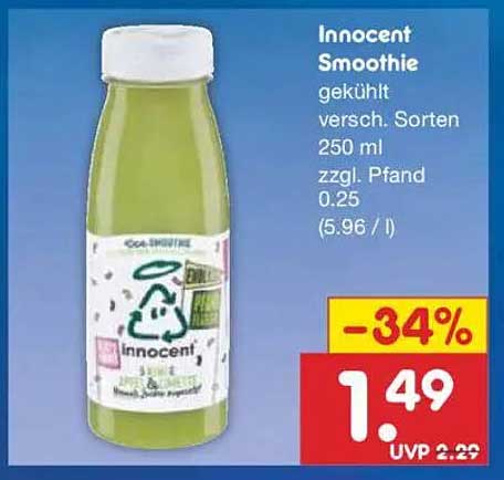 Innocent Smoothie 250 ml - gekühlt, versch. Sorten