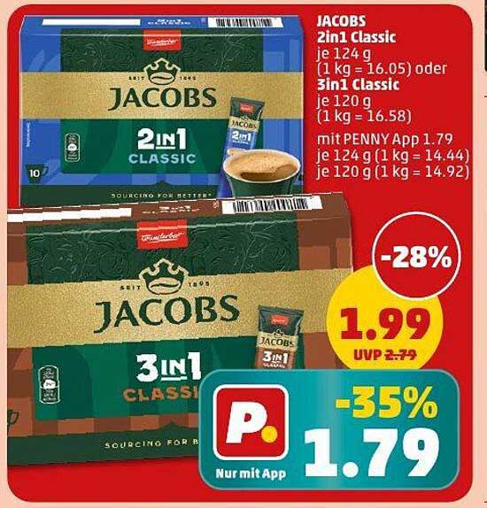 JACOBS 2in1 Classic & 3in1 Classic