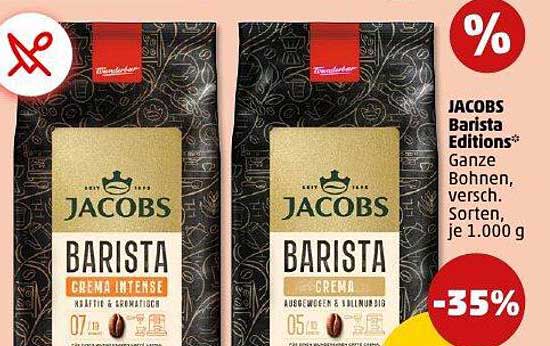 JACOBS Barista Editions - Ganze Bohnen, verschiedene Sorten, je 1.000 g