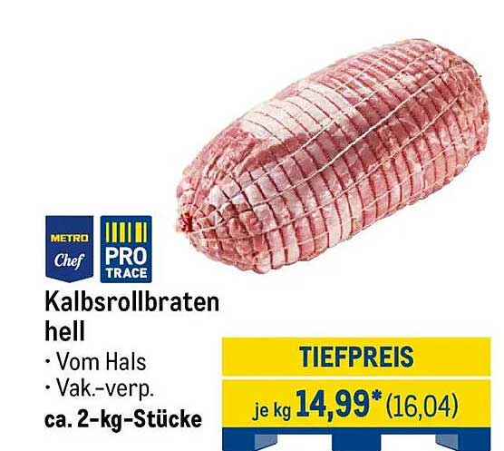 Kalbsrollbraten hell - Vom Hals, ca. 2-kg-Stücke