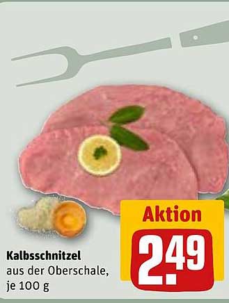 Kalbsschnitzel aus der Oberschale, je 100 g