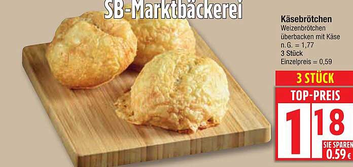 Käsebrötchen 3 Stück