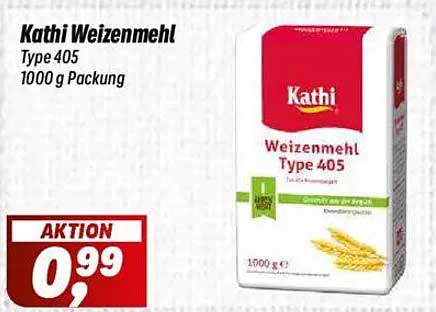 Kathi Weizenmehl Type 405 1000 g Packung