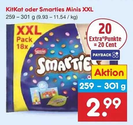 KitKat oder Smarties Minis XXL